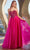 Cinderella Divine CD0217 - Prom Gown with Plunging V-Neck and Basque Waist Prom Dresses 2 / Magenta