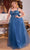 Cinderella Divine CD0217 - Prom Gown with Plunging V-Neck and Basque Waist Prom Dresses