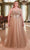 Cinderella Divine CD0217 - Prom Gown with Plunging V-Neck and Basque Waist Prom Dresses