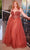 Cinderella Divine CD0217 - Prom Gown with Plunging V-Neck and Basque Waist Prom Dresses