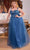 Cinderella Divine CD0217C - Glittered Evening Dress Ball Gowns 16 / Deep Blue