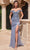 Cinderella Divine CD0219 - Evening Gown with Sequin V-Back Prom Dresses 2 / Smoky Blue