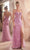 Cinderella Divine CD0220 - Scoop Neck Prom Gown with Beaded Illusion Bodice Prom Dresses 2 / Blossom Pink