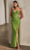 Cinderella Divine CD0227 - Prom Dress with Sequins and Plunging V-Neck Prom Dresses 2 / Greenery