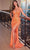 Cinderella Divine CD0227 - Prom Dress with Sequins and Plunging V-Neck Prom Dresses 2 / Orange