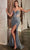 Cinderella Divine CD0227 - Prom Dress with Sequins and Plunging V-Neck Prom Dresses 2 / Smoky Blue