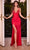 Cinderella Divine CD0231 - Prom Dress with Sleeveless Design and High Slit Prom Dresses 2 / Red