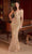 Cinderella Divine CD0232 - Prom Gown with Plunging Jeweled V-Neck Prom Dresses 2 / Mocha Gold