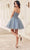 Cinderella Divine CD0236 - Ribbon Strap Detailed Cocktail Gown Cocktail Dresses