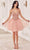 Cinderella Divine CD0236 - Ribbon Strap Detailed Cocktail Gown Cocktail Dresses XXS / Blush