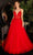 Cinderella Divine CD2214 - Deep V-Neck Appliqué Prom Dress Prom Dresses 2 / Red