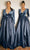 Cinderella Divine CD226C - Long Puff Sleeve Evening Gown Evening Dresses 18 / Smoky Blue