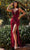 Cinderella Divine CD235 - Pleated Sleeveless Evening Gown Evening Dresses 4 / Burgundy