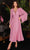 Cinderella Divine CD242S - Long Sleeve Tea-Length Prom Dress Prom Dresses 6 / Blossom Pink-