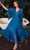 Cinderella Divine CD242S - Long Sleeve Tea-Length Prom Dress Prom Dresses 6 / Blue-