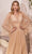 Cinderella Divine CD242S - Long Sleeve Tea-Length Prom Dress Prom Dresses 6 / Champagne-