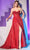 Cinderella Divine CD252 - Sweetheart Glitter A-Line Prom Dress Prom Dresses 2 / Red