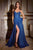 Cinderella Divine CD252 - Sweetheart Glitter A-Line Prom Dress Prom Dresses 2 / Royal