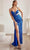 Cinderella Divine CD259 - Long Prom Gown with Illusion Cutouts Prom Dresses 2 / Royal