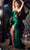 Cinderella Divine CD273 - High Slit Sweetheart Prom Dress Prom Dresses 4 / Emerald