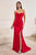 Cinderella Divine CD273 - High Slit Sweetheart Prom Dress Prom Dresses 4 / Red