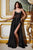 Cinderella Divine CD276 - Sleeveless A-Line Gown with Pleated Details Prom Dresses 2 / Black