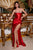 Cinderella Divine CD283 - Sweetheart Neckline Embellished Sheath Prom Dress Prom Dresses 2 / Red