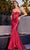 Cinderella Divine CD294 - Classic Strapless Mermaid Silhouette Gown Evening Dresses 2 / Red