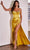 Cinderella Divine CD306 - Prom Gown with Sweetheart Neckline and Pleated Bust Prom Dresses 2 / Marigold