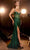 Cinderella Divine CD307 - Sleeveless Gown with Illusion Corset Prom Dresses 2 / Emerald