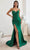 Cinderella Divine CD3208 - Satin Empire Prom Dress Prom Dresses 2 / Emerald-