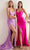 Cinderella Divine CD3208 - Satin Empire Prom Dress Prom Dresses 2 / Fuchsia-