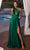 Cinderella Divine CD323 - A-Line Gown with Convertible Straps Prom Dresses 2 / Emerald