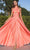 Cinderella Divine CD323 - A-Line Gown with Convertible Straps Prom Dresses 2 / Lt Coral