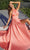 Cinderella Divine CD323 - A-Line Gown with Convertible Straps Prom Dresses