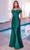 Cinderella Divine CD325 - Knotted Off-Shoulder Prom Dress Prom Dresses 2 / Emerald