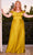 Cinderella Divine CD325C - Off-Shoulder Satin Evening Dress Evening Dresses 16 / Chartreuse