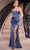 Cinderella Divine CD326 - Prom Gown with Pleated Bodice and Semi-Sweetheart Neckline Prom Dresses 2 / Soft Navy