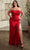 Cinderella Divine CD326C - Strapless with Corset Bodice Prom Dress Prom Dresses 16 / Red