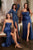 Cinderella Divine CD326C - Strapless with Corset Bodice Prom Dress Prom Dresses 16 / Soft Navy