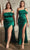 Cinderella Divine CD327 - One-Shoulder Gown with Ruched Detailing Prom Dresses