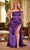 Cinderella Divine CD327C - Cold Shoulder Sheath Gown for Evening Dress Evening Dresses 16 / Nova Purple