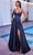 Cinderella Divine CD337 - Bustier Prom Dress with Sweetheart Corset Prom Dresses 2 / Navy