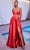 Cinderella Divine CD337 - Bustier Prom Dress with Sweetheart Corset Prom Dresses 2 / Red