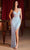 Cinderella Divine CD339 - Halter Neck Sheath Evening Dress Evening Dresses 2 / Blue