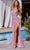 Cinderella Divine CD342 - Corset-Style Glitter Gown Evening Dresses 2 / Pink