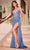 Cinderella Divine CD342 - Corset-Style Glitter Gown Evening Dresses 2 / Smoky Blue