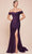 Cinderella Divine CD790 - Off Shoulder Ruched Long Gown Bridesmaid Dresses