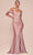 Cinderella Divine CD790C - Off Shoulder Satin Plus Gown Prom Dresses