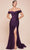 Cinderella Divine CD790C - Off Shoulder Satin Plus Gown Prom Dresses